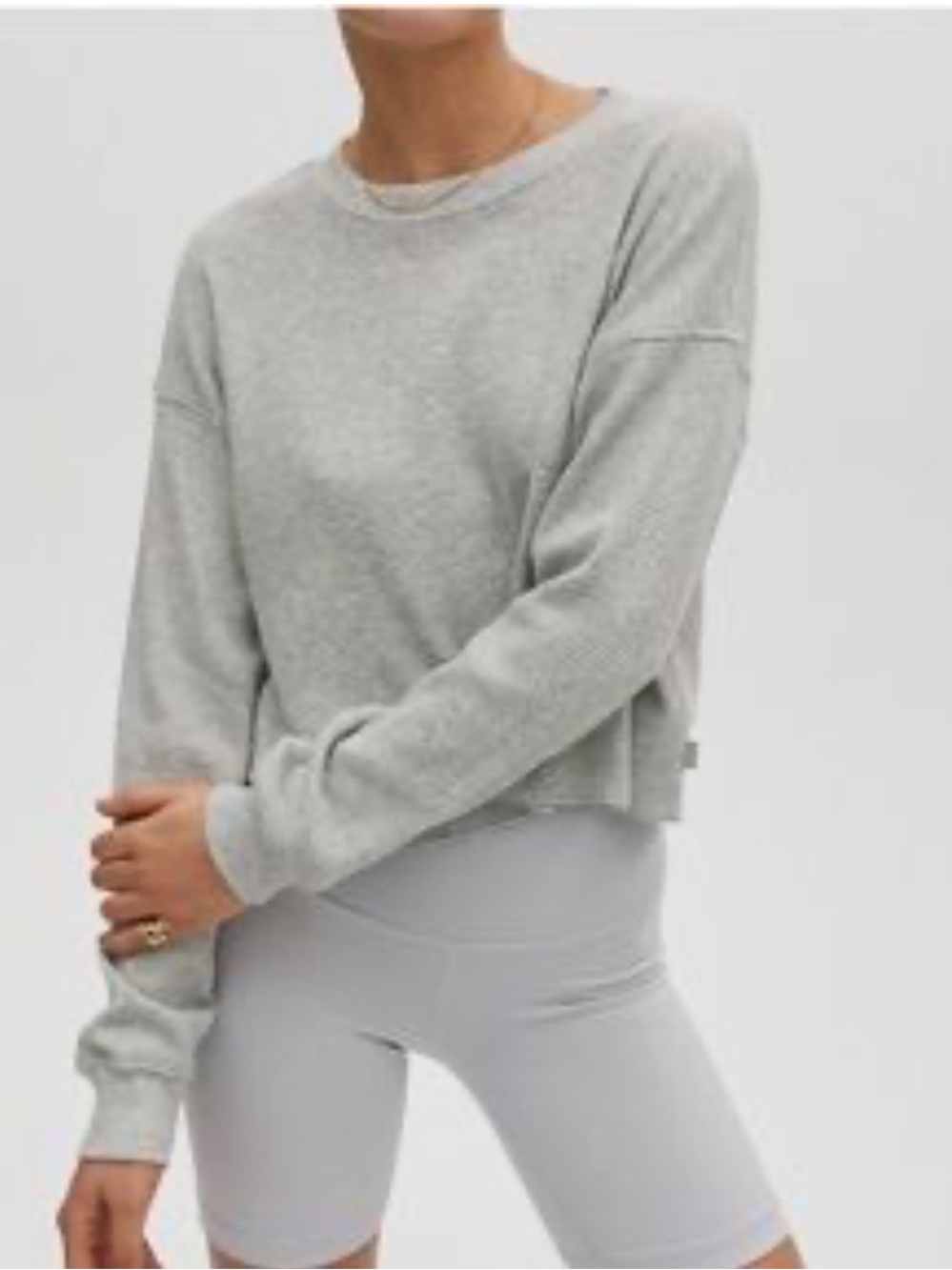 Aritzia TNA Alamo Waffle Knit Long Sleeve